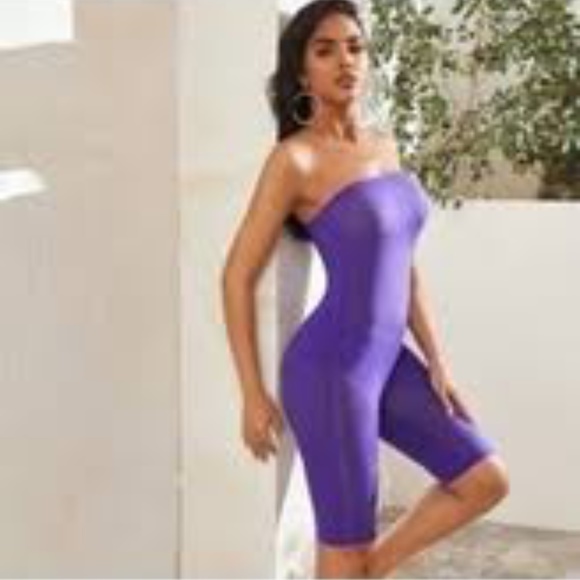 Rhinestone Tube Romper with Panties. 2 items. - Picture 4 of 6